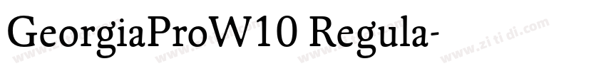 GeorgiaProW10 Regula字体转换